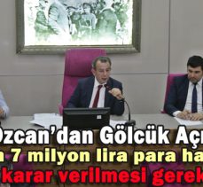 Başkan Özcan’dan Gölcük açıklaması