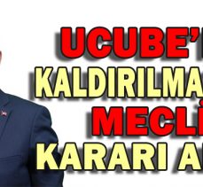 Ucube’nin kaldırılması için Meclis kararı alındı