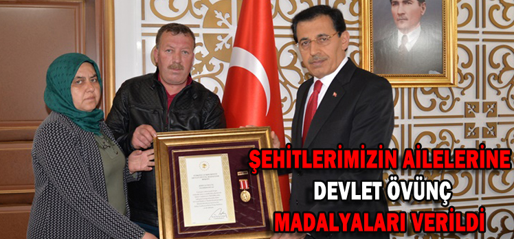 Şehitlerimizin Ailelerine Devlet Övünç Madalyaları Verildi