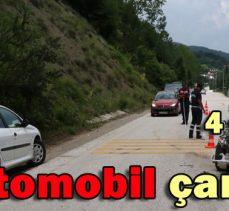 İKİ OTOMOBİL ÇARPIŞTI: 4 YARALI