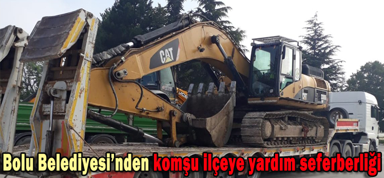 Bolu Belediyesi’nden komşu ilçeye yardım seferberliği