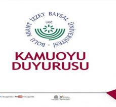 Bolu Abant İzzet Baysal Üniversitesi’nden Duyuru