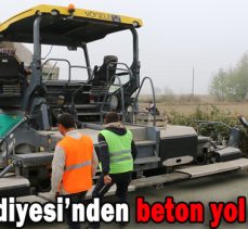 Bolu Belediyesi’nden beton yol denemesi