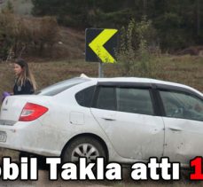 Otomobil Takla attı 1 yaralı