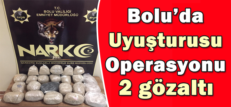 Bolu’da Uyuşturusu Operasyonu: 2 gözaltı