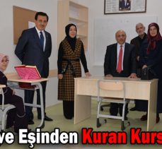 Vali Ümit ve Eşinden Kuran Kursu Ziyareti