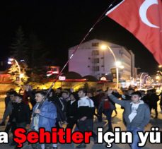 Bolu’da Şehitler için yürüdüler