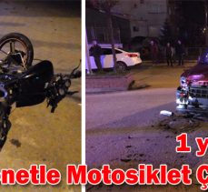 Kamyonetle Motosiklet Çarpıştı: 1 yaralı