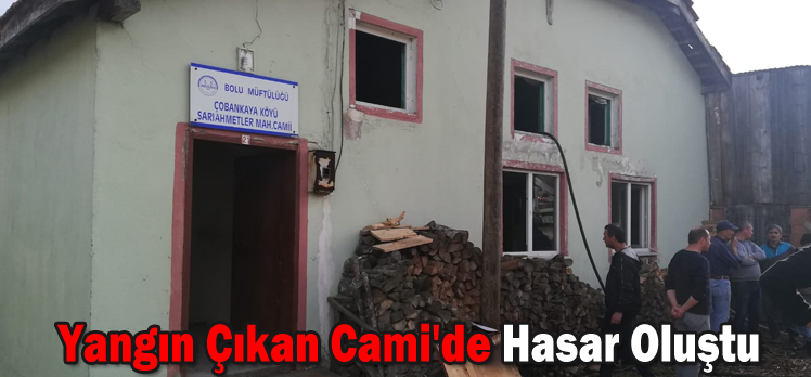 Yangın Çıkan Cami’de Hasar Oluştu