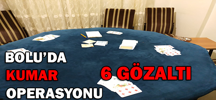 BOLU’DA KUMAR OPERASYONU: 6 GÖZALTI