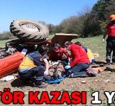 BOLU’DA TRAKTÖR KAZASI: 1 YARALI