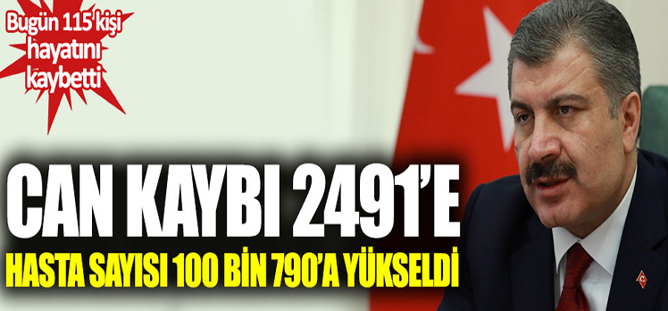 TÜRKİYE’DE KORONADAN CAN KAYBI 2 BİN 491’E YÜKSELDİ