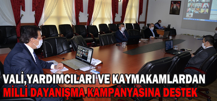 VALİ,YARDIMCILARI VE KAYMAKAMLARDAN MİLLİ DAYANIŞMA KAMPANYASINA DESTEK