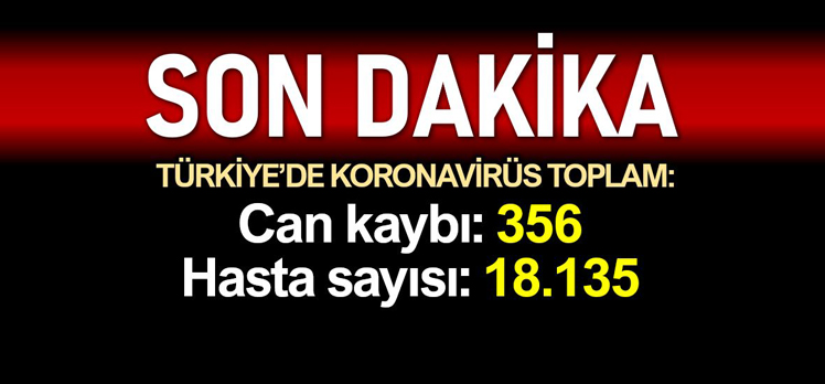 Türkiye’de koronadan ölenlerin sayısı 356’ya yükseldi