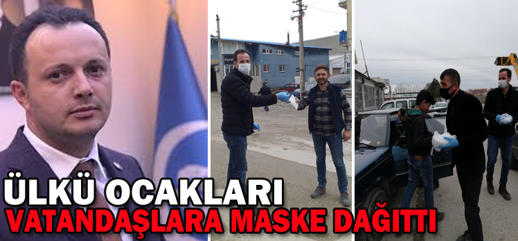 ÜLKÜ OCAKLARI VATANDAŞLARA MASKE DAĞITTI