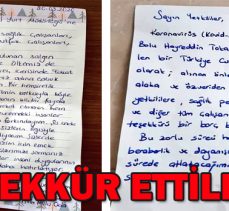 TEŞEKKÜR ETTİLER…