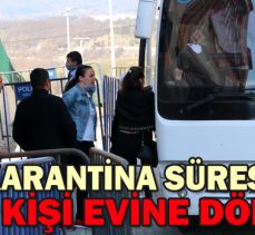 KARANTİNA SÜRESİ BİTEN 29 KİŞİ EVİNE DÖNÜYOR