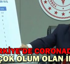 TÜRKİYE’DE CORONADAN EN ÇOK ÖLÜM OLAN İLLER