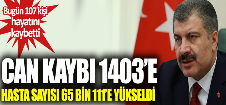 Korona virüs can kaybı bin 403 oldu