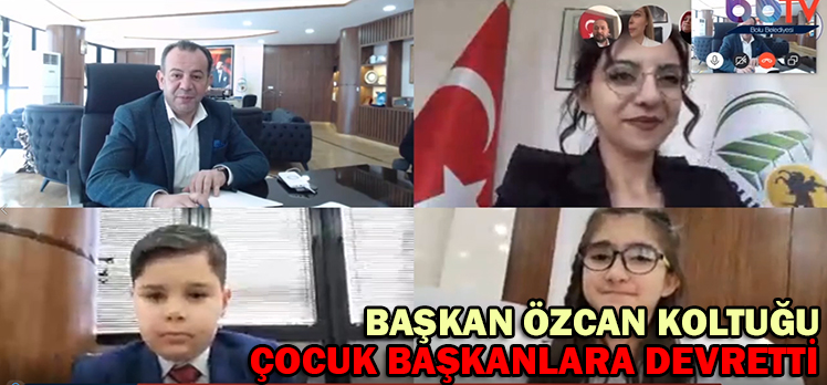 Başkan Özcan koltuğu çocuk başkanlara devretti