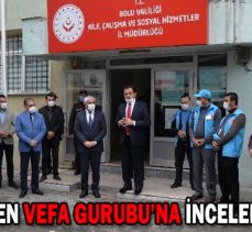 Vali Ümit’ten Vefa Grubu’na İnceleme Ziyareti