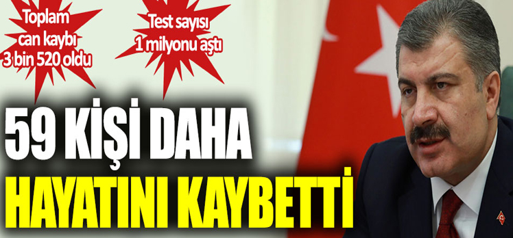 TÜRKİYE’DE 59 KİŞİ DAHA VİRÜSE YENİK DÜŞTÜ