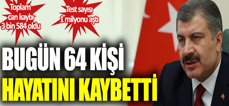 Sağlık Bakanlığı açıkladı: Bugün 64 kişi hayatını kaybetti