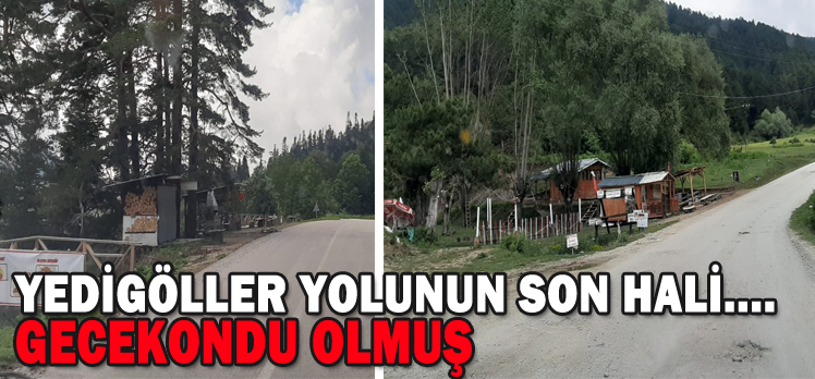 YEDİGÖLLER YOLU GECEKONDU OLMUŞ