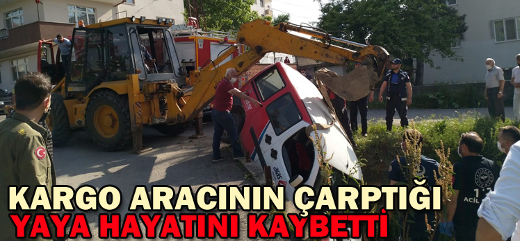 KARGO ARACININ ÇARPTIĞI YAYA HAYATINI KAYBETTİ