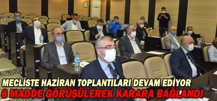 Mecliste Haziran toplantıları devam ediyor