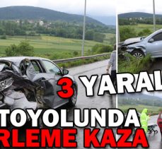 TEM OTOYOLUNDA ZİNCİRLEME KAZA: 3 YARALI