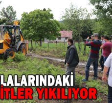 BOLU YAYLALARINDAKİ KAÇAK ÇİTLER YIKILIYOR