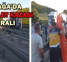 YENİÇAĞA’DA  MOTOSİKLET KAZASI: 4 YARALI