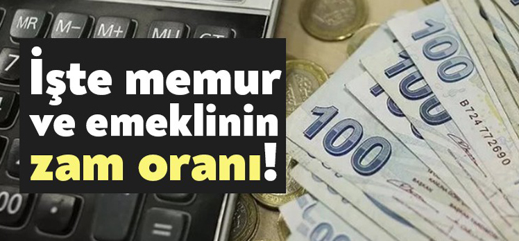 İŞTE MEMUR VE EMEKLİNİN ZAM ORANI