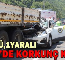 TEM OTOYOLUNDA KORKUNÇ KAZA: 2 ÖLÜ,1 YARALI