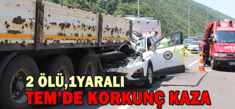 TEM OTOYOLUNDA KORKUNÇ KAZA: 2 ÖLÜ,1 YARALI