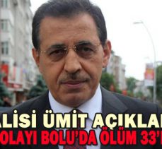 BOLU VALİSİ ÜMİT AÇIKLADI