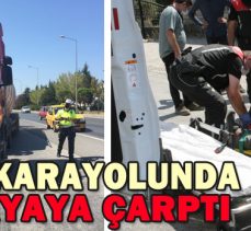 D-100 KARAYOLUNDA TIR YAYAYA ÇARPTI