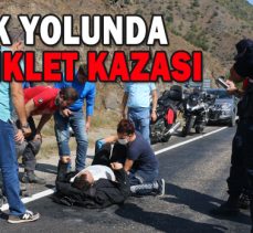 GÖYNÜK YOLUNDA MOTOSİKLET KAZASI