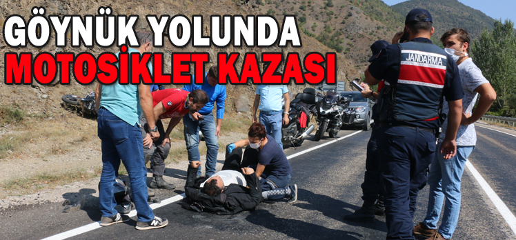 GÖYNÜK YOLUNDA MOTOSİKLET KAZASI