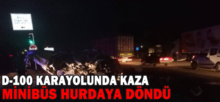 MİNİBÜS HURDAYA DÖNDÜ