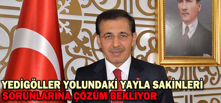 YEDİGÖLLER YOLUNDAKİ YAYLA SAKİNLERİ SORUNLARINA ÇÖZÜM BEKLİYOR