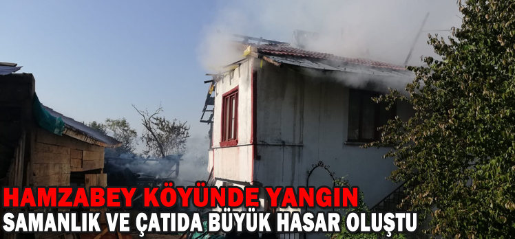 HAMZABEY KÖYÜNDE YANGIN