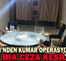 BOLU POLİSİ’NDEN KUMAR OPERASYONU