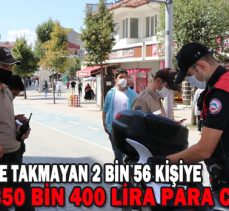 Bolu’da maske takmayan 2 bin 56 kişiye para cezası kesildi