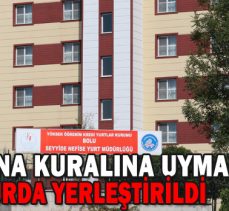 Bolu’da karantina kuralına uymayan iki kişi yurda yerleştirildi