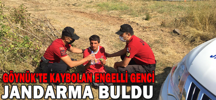 GÖYNÜK’TE KAYBOLAN ENGELLİ GENCİ JANDARMA BULDU