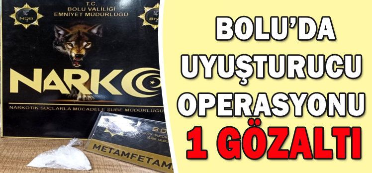 BOLU’DA UYUŞTURUCU OPERASYONU: 1 GÖZALTI