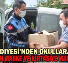 BOLU BELEDİYESİ’NDEN OKULLARA DEZENFEKTAN,MASKE VE KIRTASİYE MALZEMESİ