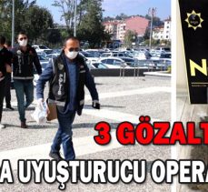 BOLU’DA UYUŞTURUCU OPERASYONU: 3 GÖZALTI